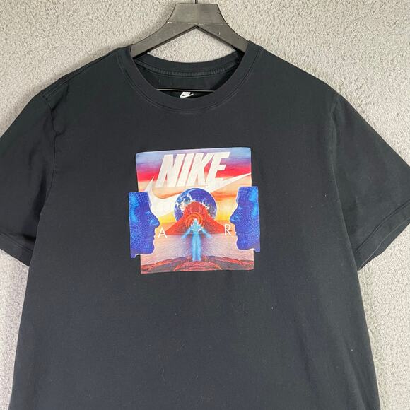 Nike‎ Air Graphic Tee Multicolor Head Print Black Cotton Short Sleeve T-Shirt XL - Picture 7 of 7